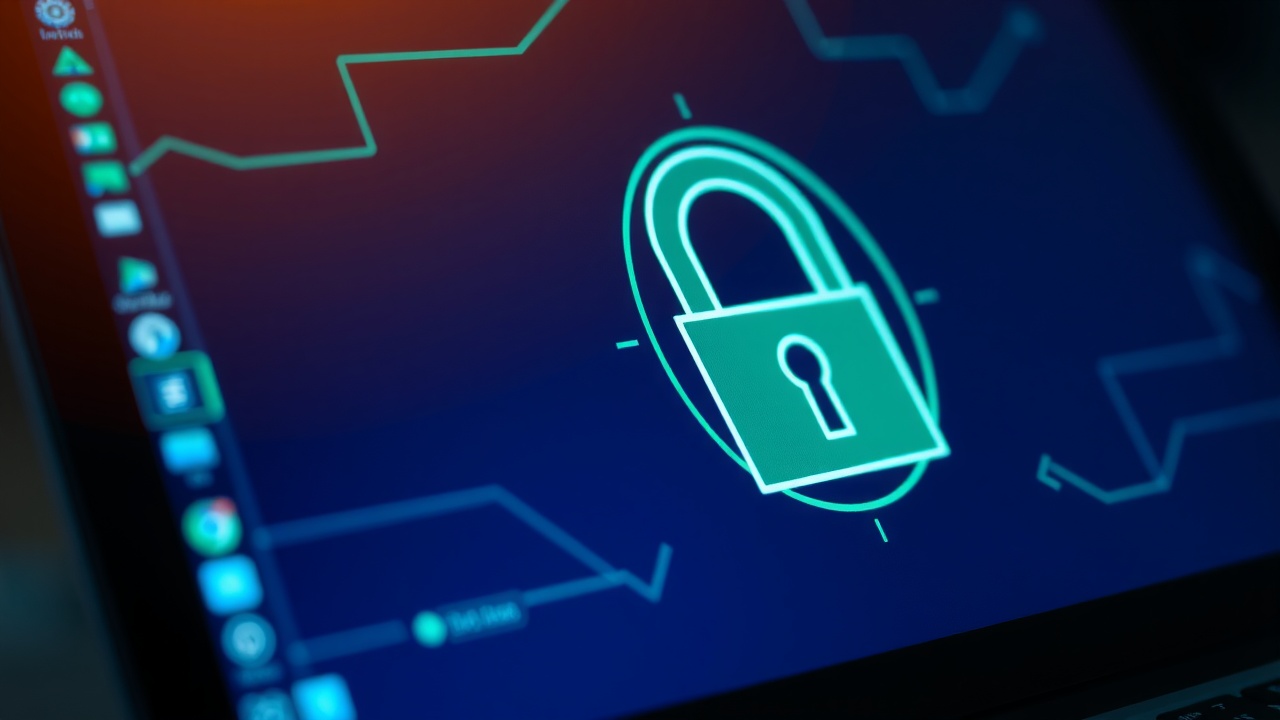 Pictogramă lacăt de securitate pe ecran, simbolizând plăți sigure la cazinoul online licențiat