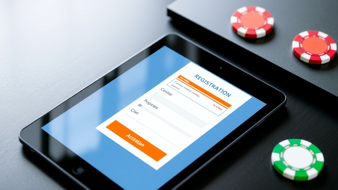 Formular de înregistrare cont Ultrabet pe tabletă